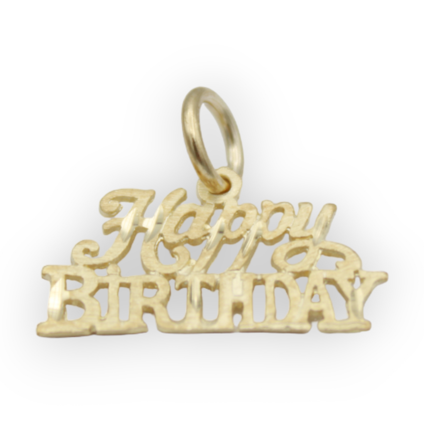 14k Happy Birthday Charm