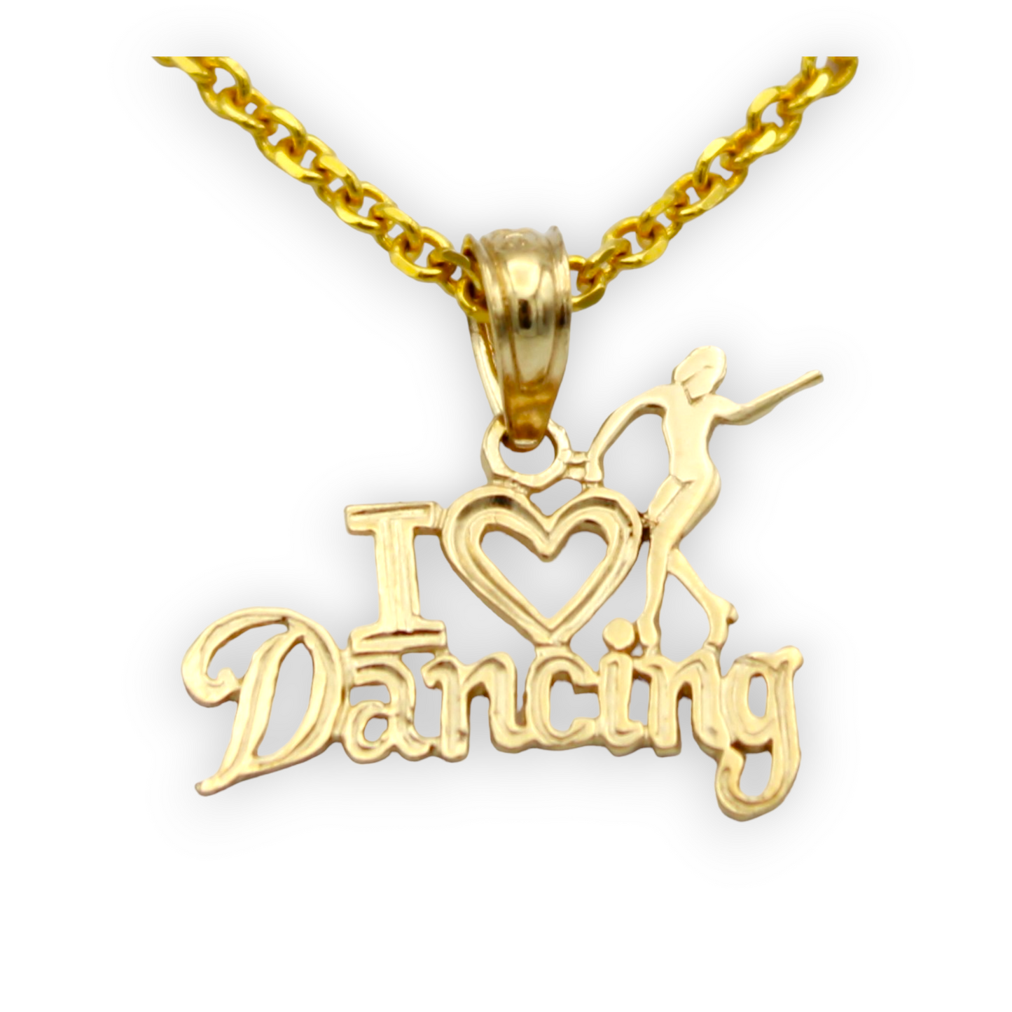 14k I Heart Dancing Charm