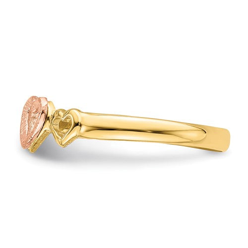 14k Two-Tone Heart Ring