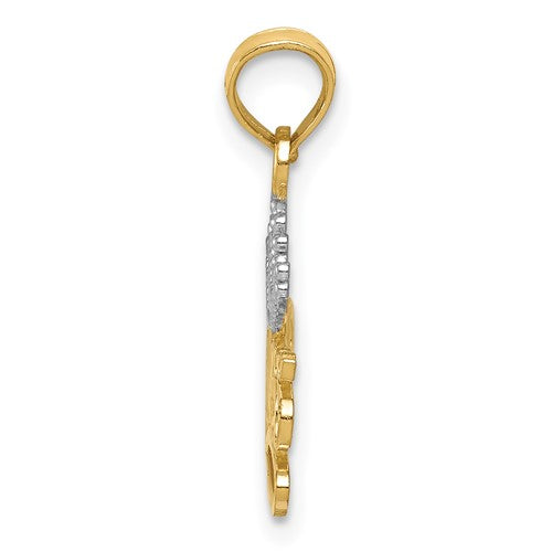 14k Two-Tone Princess Charm
