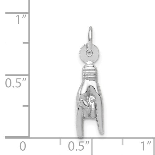 14k White Gold Italian Malocchio Charm