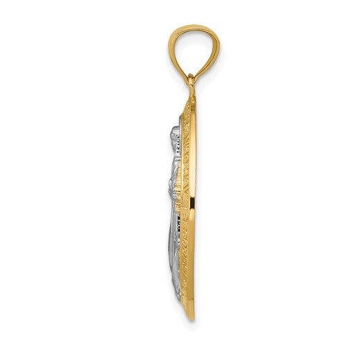 14k Two-Tone Miraculous Medallion - 33 mm