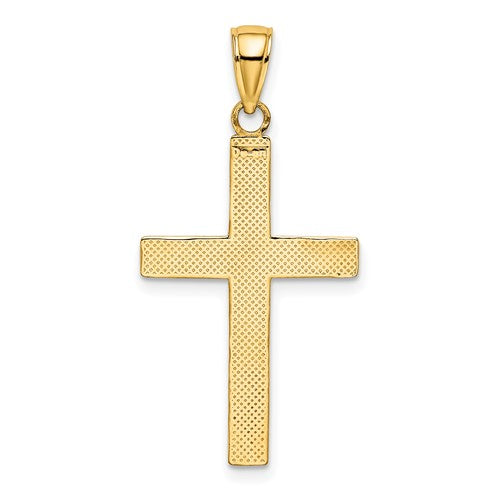 14k Two-Tone Cross Pendant