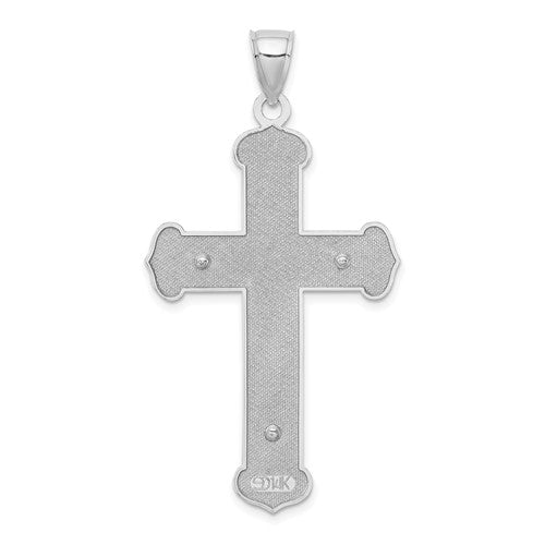 14k White Crucifix Pendant