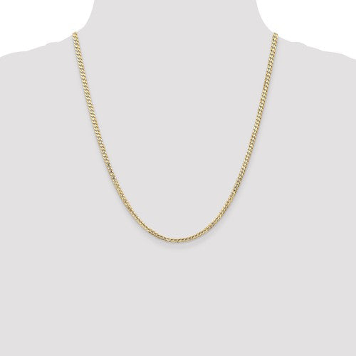 14k Open Concave Curb Link Chain - 3.00 mm