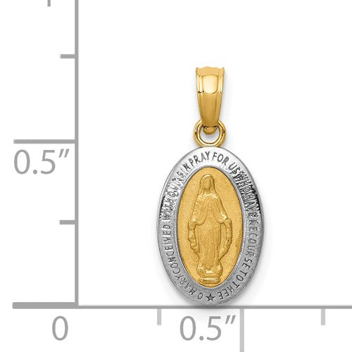 14k Two-Tone Miraculous Medallion - 19 mm