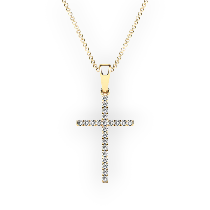 14k Diamond Cross Pendant