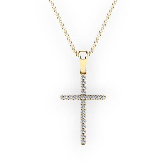 14k Diamond Cross Pendant