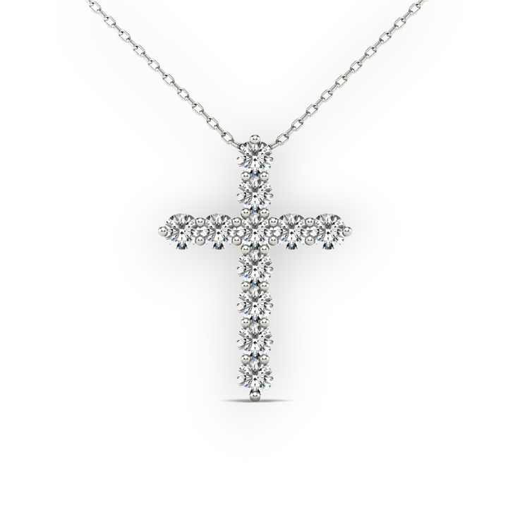 14k Diamond Cross Pendant