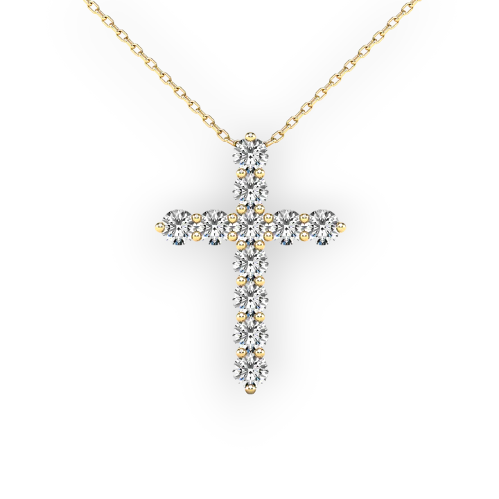 14k Diamond Cross Pendant