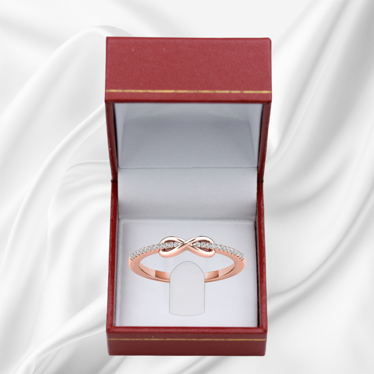 14k Diamond Infinity Rings