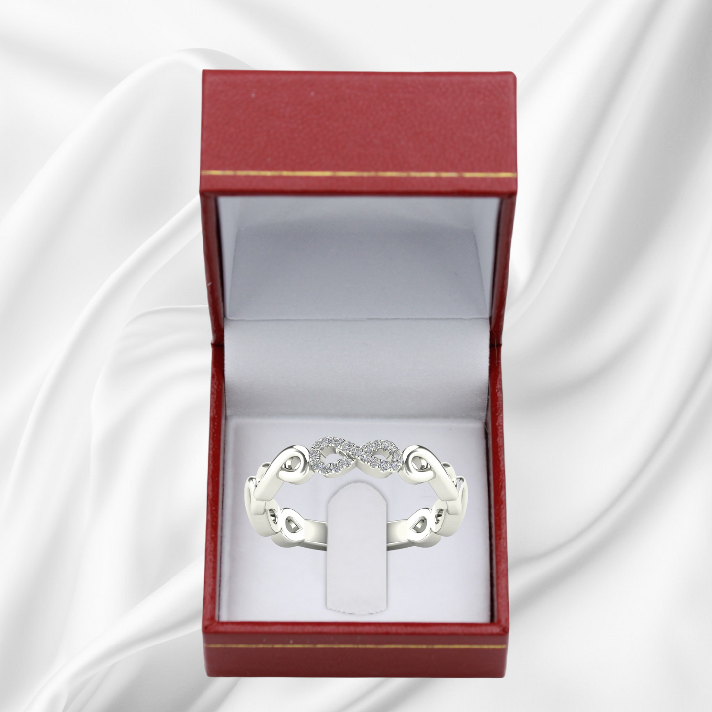 14k Diamond Infinity Rings