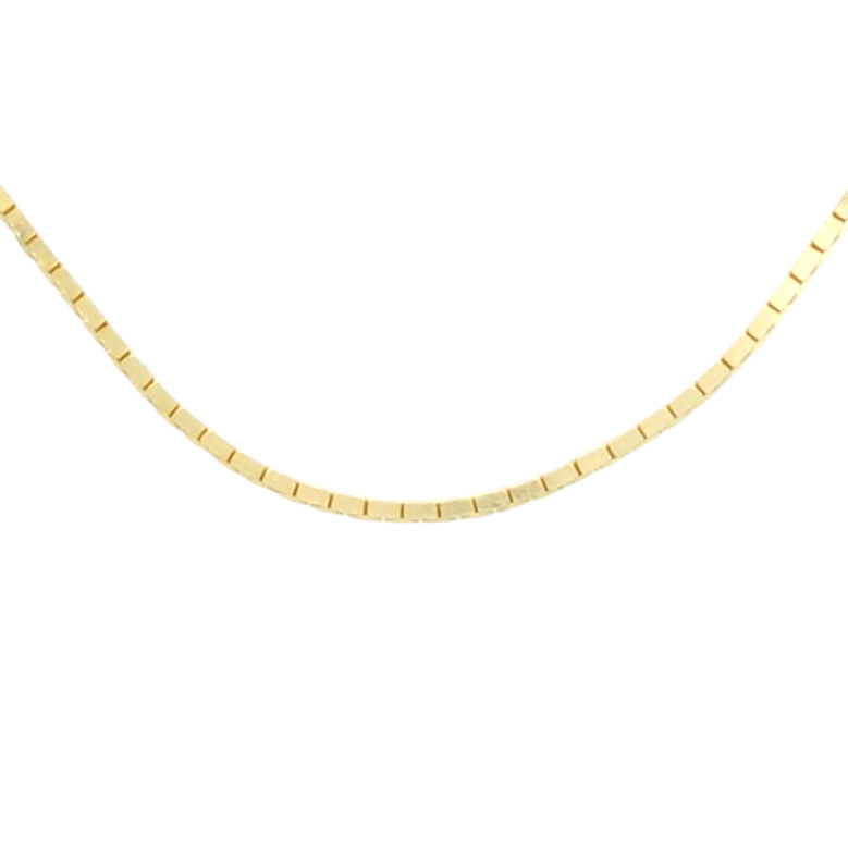 14k Old Style Box Link Chain - 0.85 mm