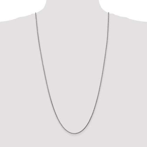 14k White Diamond-Cut Spiga Link Chains - 2.10 mm