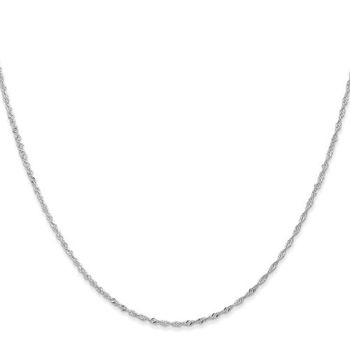 14k White Singapore Chain 1.10 mm