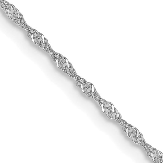 14k White Singapore Chain 1.10 mm