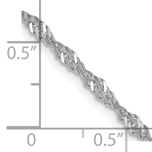 14k White Singapore Chain 2.00 mm