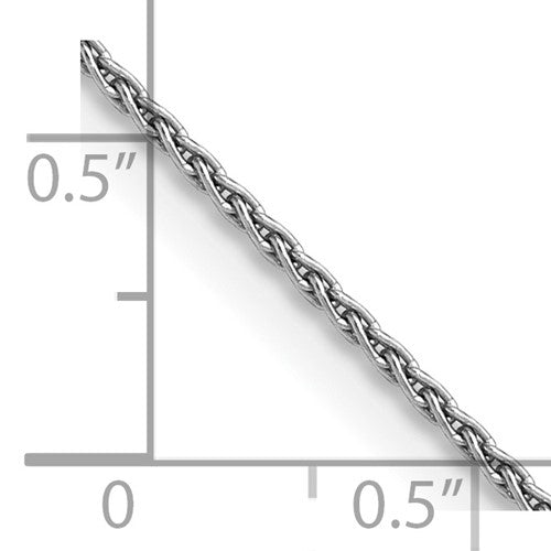 14k White Parisan Wheat Link Chains 1.50 mm