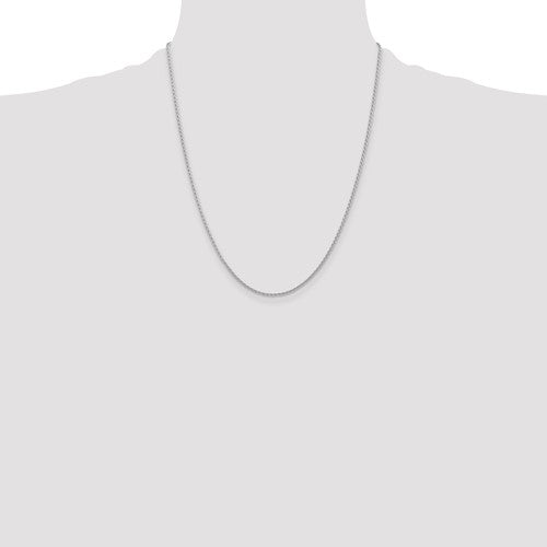 14k White Parisan Wheat Link Chains 1.50 mm