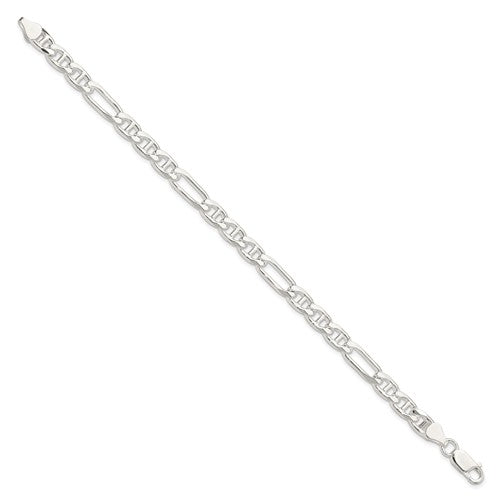 Sterling Silver Figaro-Anchor Link Bracelets 6.50 mm