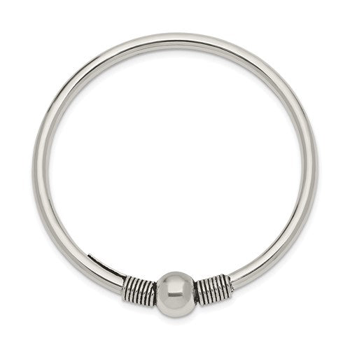 Sterling Silver Children's Flex Open Ball Bangle Bracelet