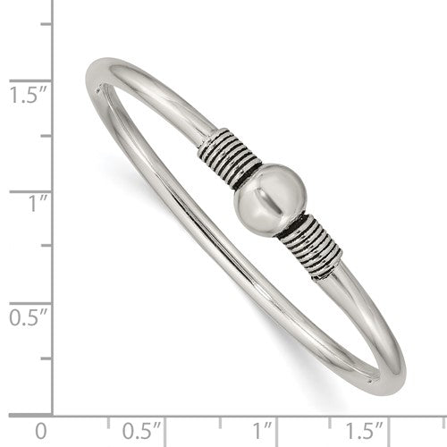 Sterling Silver Children's Flex Open Ball Bangle Bracelet