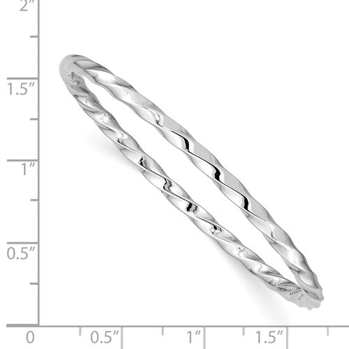 Sterling Silver Children's Twisted Slip-On Bangle Bracelet