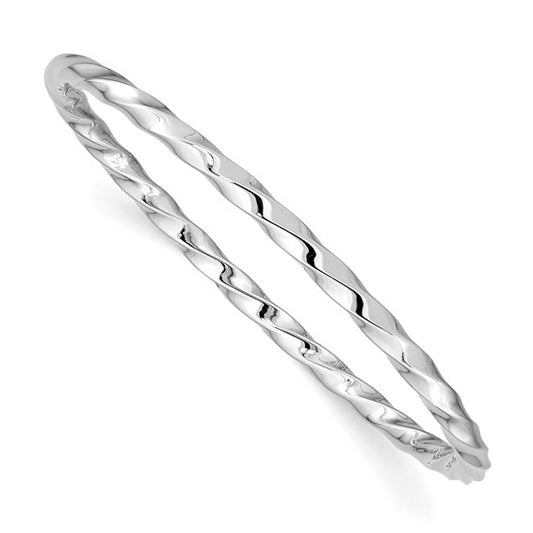 Sterling Silver Children's Twisted Slip-On Bangle Bracelet