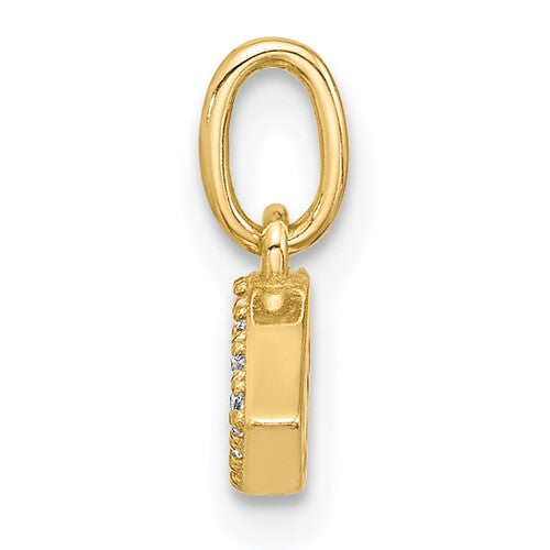 Sterling Silver Gold-Plated CZ Eye Pendant