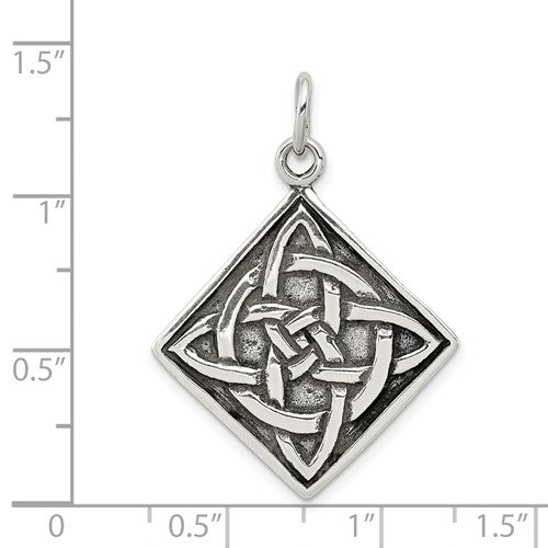 Sterling Silver Antiqued Celtic Knot Charm