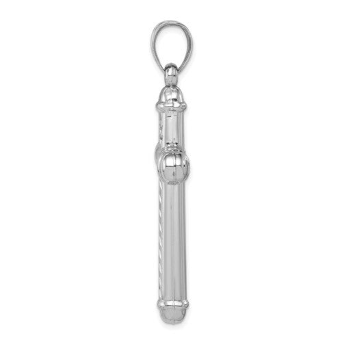 Sterling Silver Diamond-Cut Reversible Cross Pendant