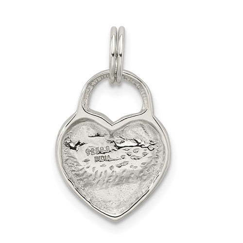 Sterling Silver Mom Heart Charm