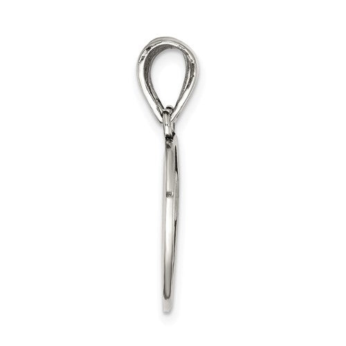 Sterling Silver Antiqued Te Amo Break Apart Heart Charm