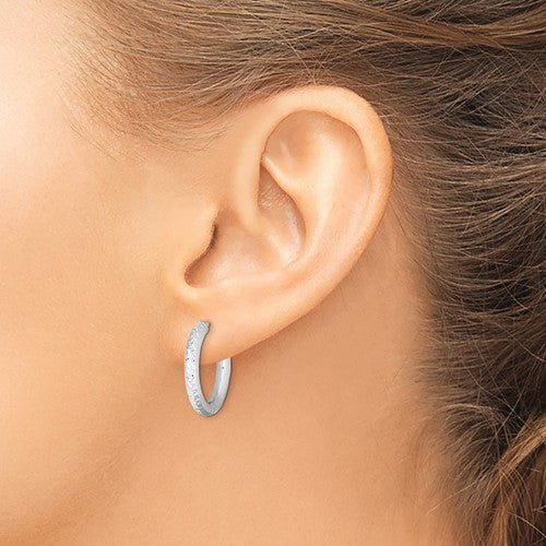 Sterling Silver Hoop Earrings - 21 mm