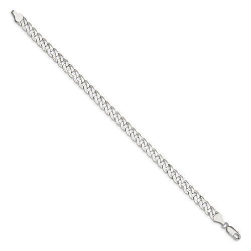 Sterling Silver Beveled Cuban Link Bracelets 6.00 mm