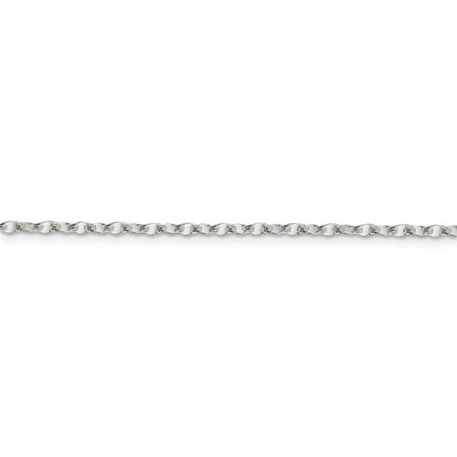 Sterling Silver Fancy Wave Flat Link Chain 2.25 mm