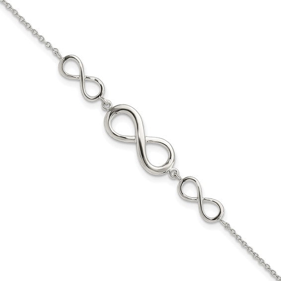 Sterling Silver Infinity Bracelet