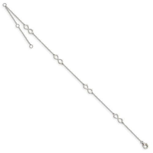 Sterling Silver Infinity Anklet