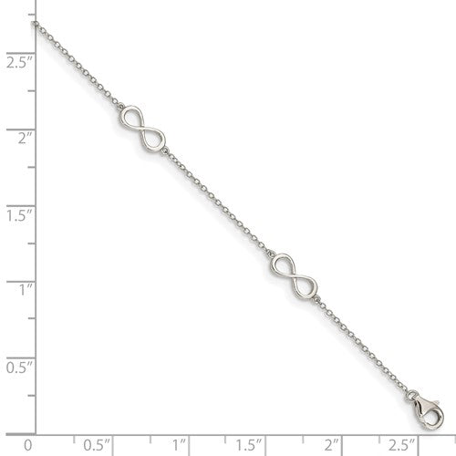 Sterling Silver Infinity Anklet