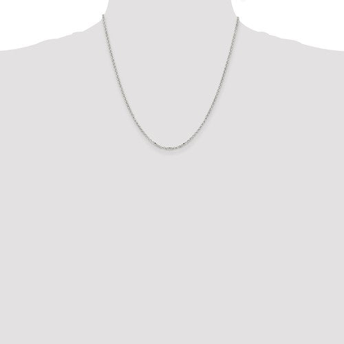 Sterling Silver Diamond-Cut Cable Link Chain 2.00 mm