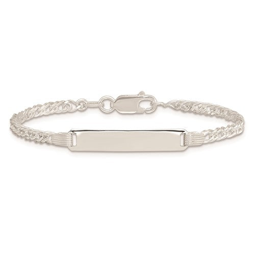 Sterling Silver Double Link Children's ID Bracelet