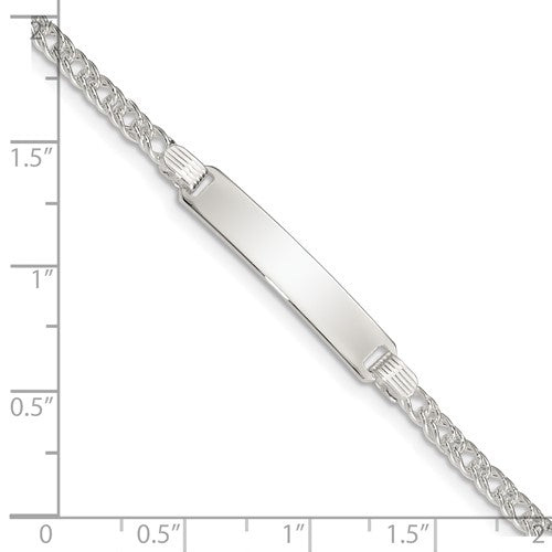 Sterling Silver Double Link Children's ID Bracelet