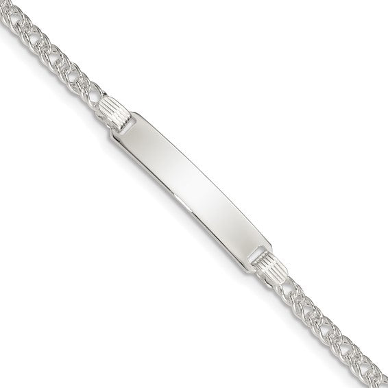 Sterling Silver Double Link Children's ID Bracelet