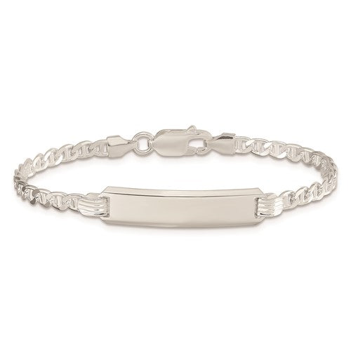 Sterling Silver Anchor Link Children's ID Bracelet