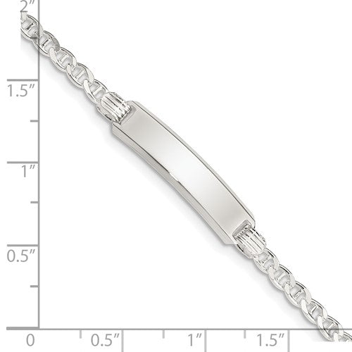 Sterling Silver Anchor Link Children's ID Bracelet