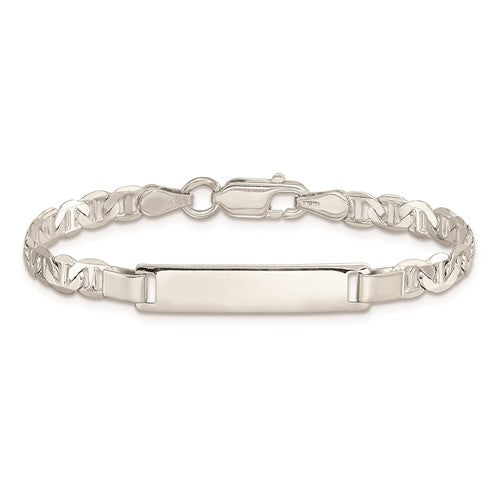 Sterling Silver Anchor Link Children's ID Bracelet