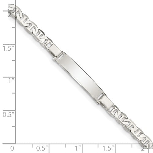 Sterling Silver Anchor Link Children's ID Bracelet