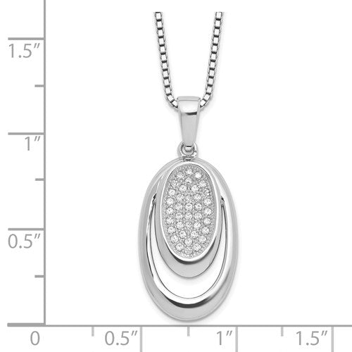 Sterling Silver CZ Micro Pave Necklace