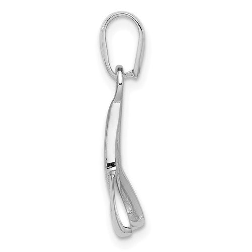Sterling Silver Rhodium-Plated Celtic Trinity Charm