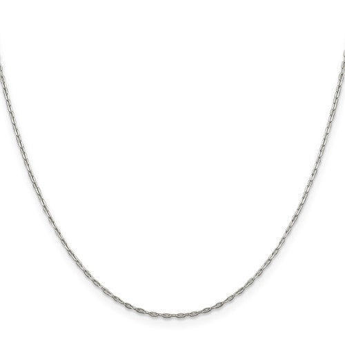 Sterling Silver Flat Oval Cable Link Chain 1.4 mm